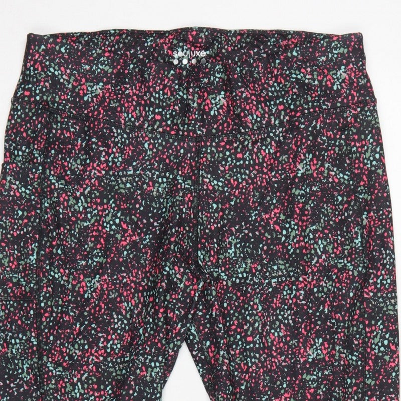 Souluxe Women’s Multicoloured Size 16 Athletic Gym Leggings with Pockets