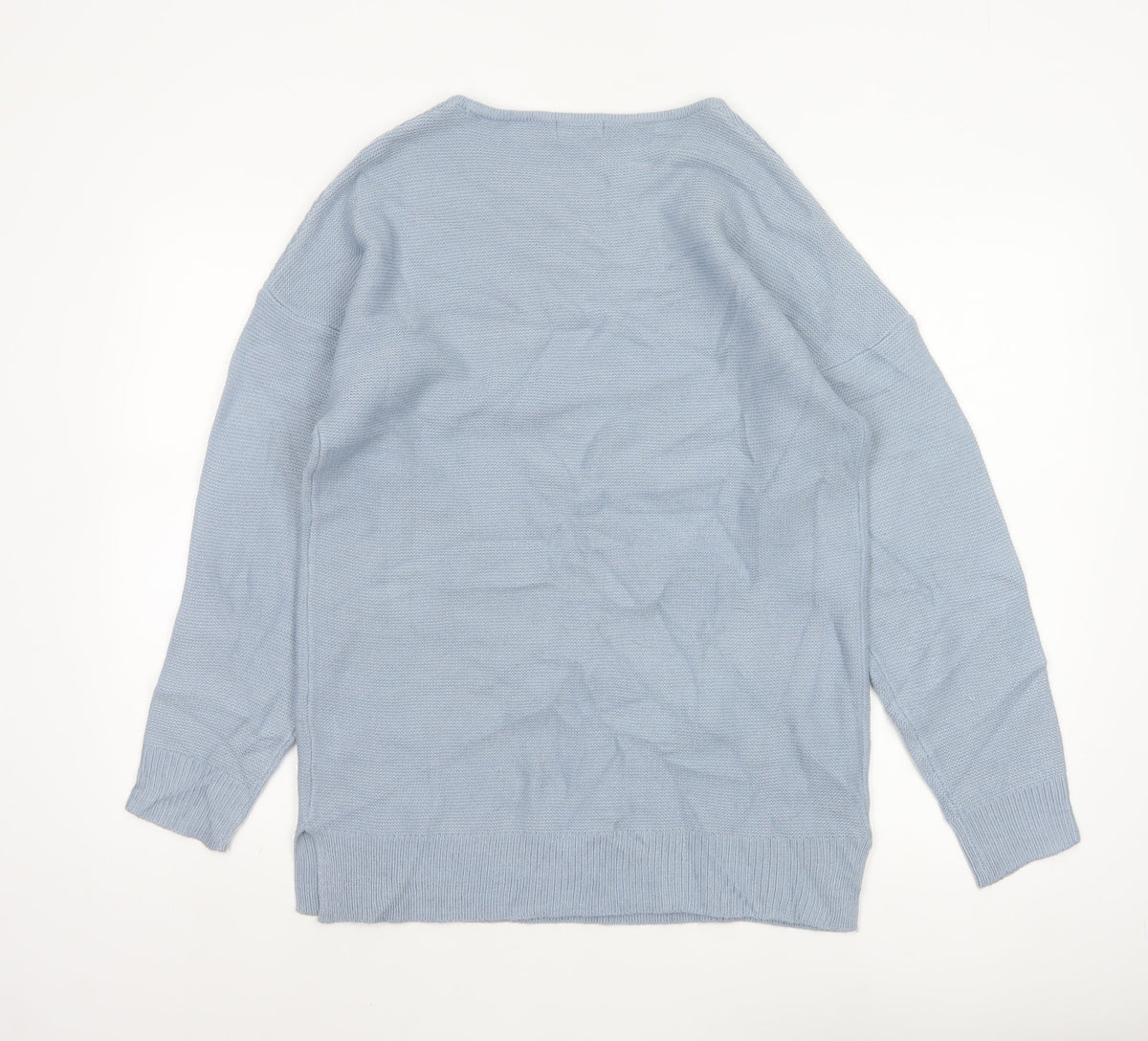 Damart Women’s Blue Acrylic Knit Crew Neck Pullover Jumper Size 14