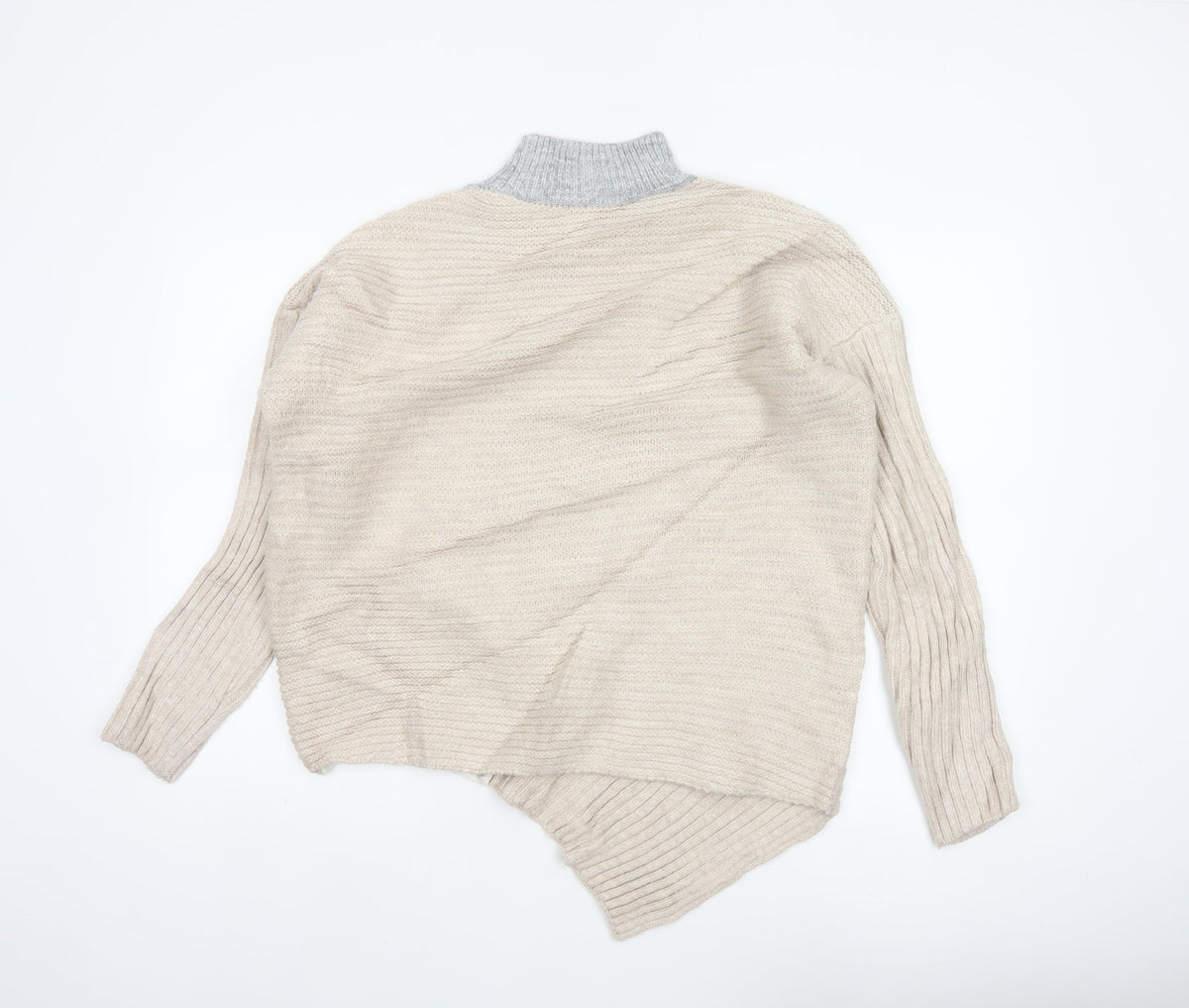 River Island Women’s Multicoloured Cable Knit High Neck Jumper Size 14