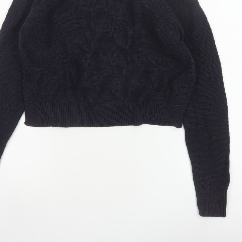 French Connection Women’s Blue S Cotton Crew Neck Knit Jumper