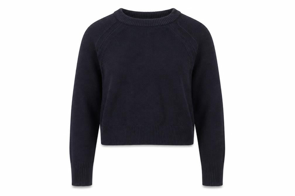 French Connection Women’s Blue S Cotton Crew Neck Knit Jumper