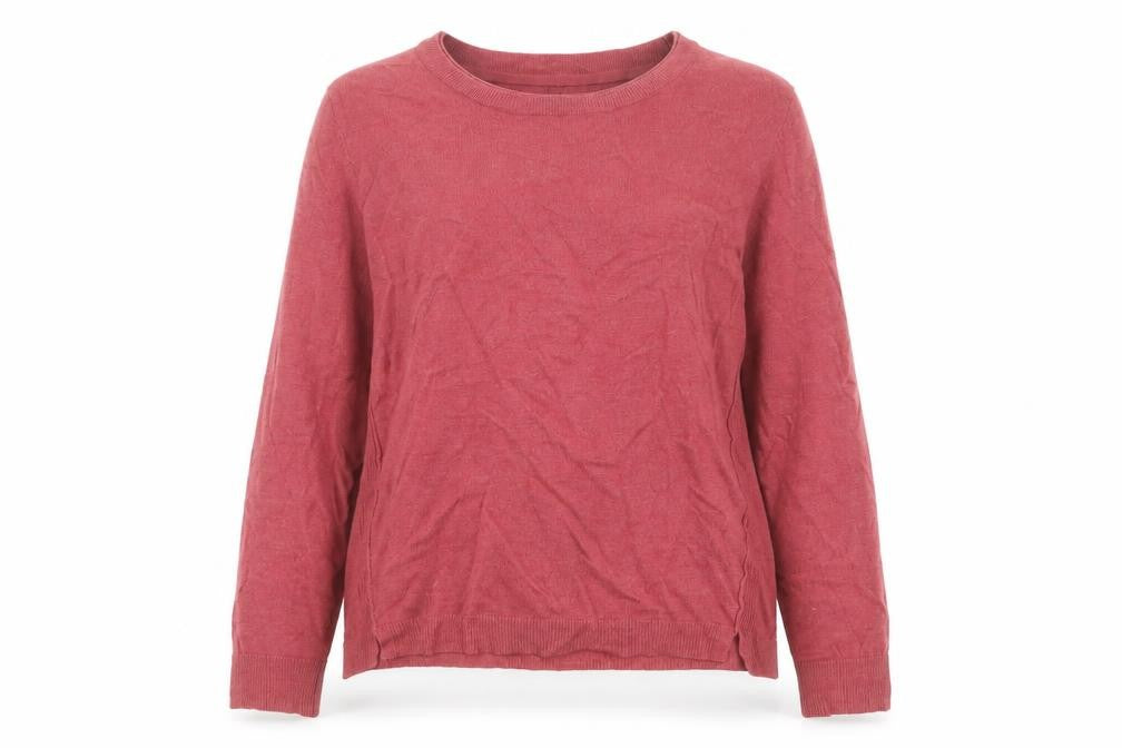 White Stuff Women Pink Size 12 Crew Neck Long Sleeve Knit Jumper
