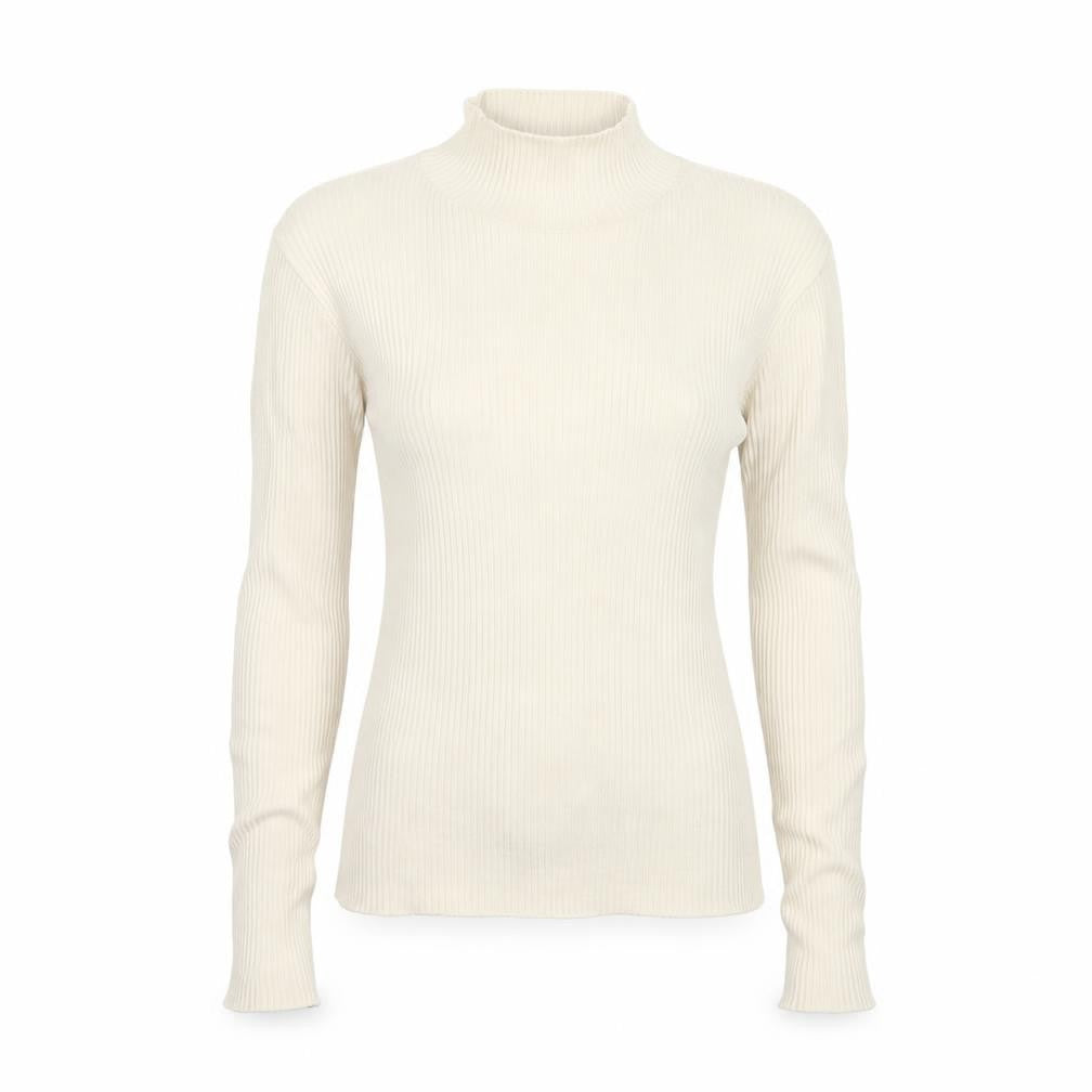 Marks and Spencer Women Ivory Size 6 Merino Blend High Neck Jumper