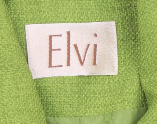 Elvi Women’s Green Size 20 Short Sleeve Single-Breasted Blazer Jacket
