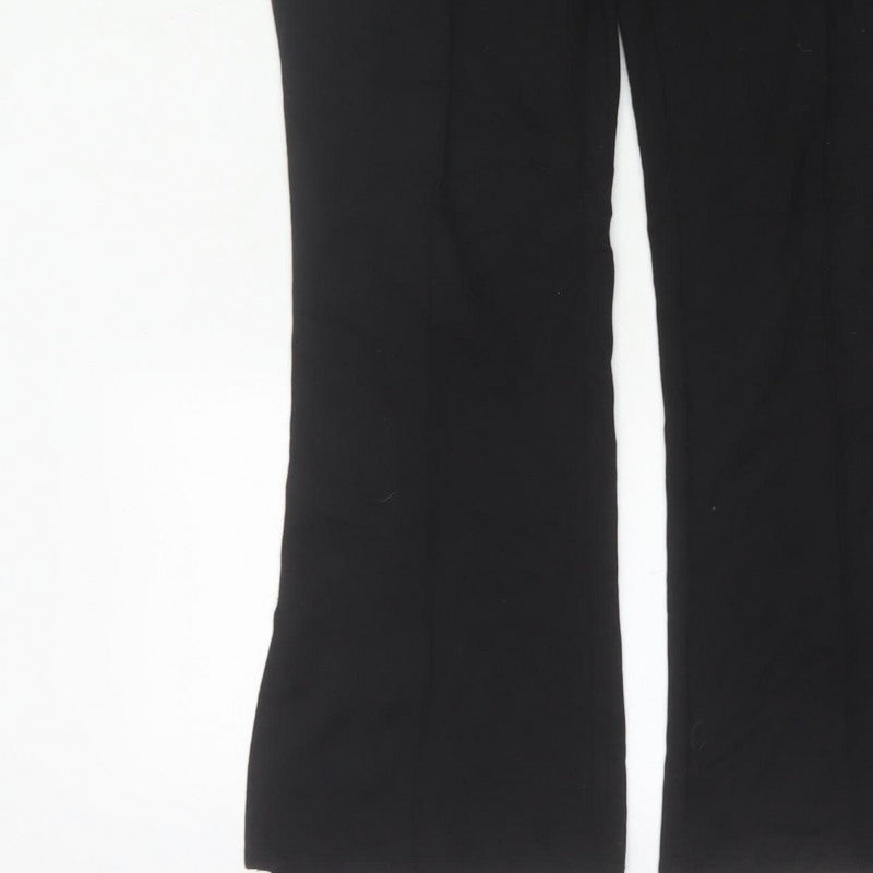 Max Women’s Black UK 10/12 Flared Pull-On Stretch Trousers