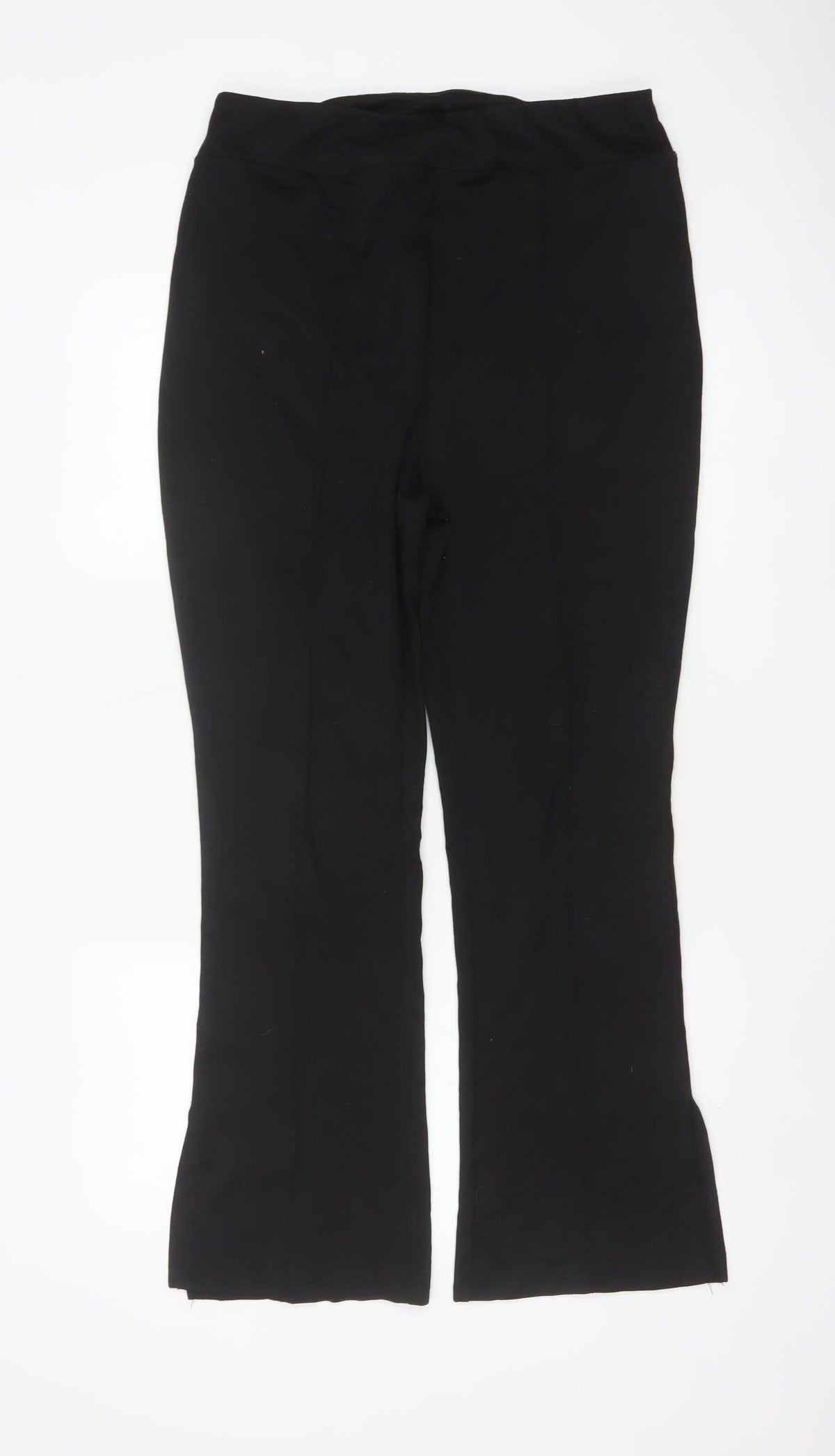 Max Women’s Black UK 10/12 Flared Pull-On Stretch Trousers