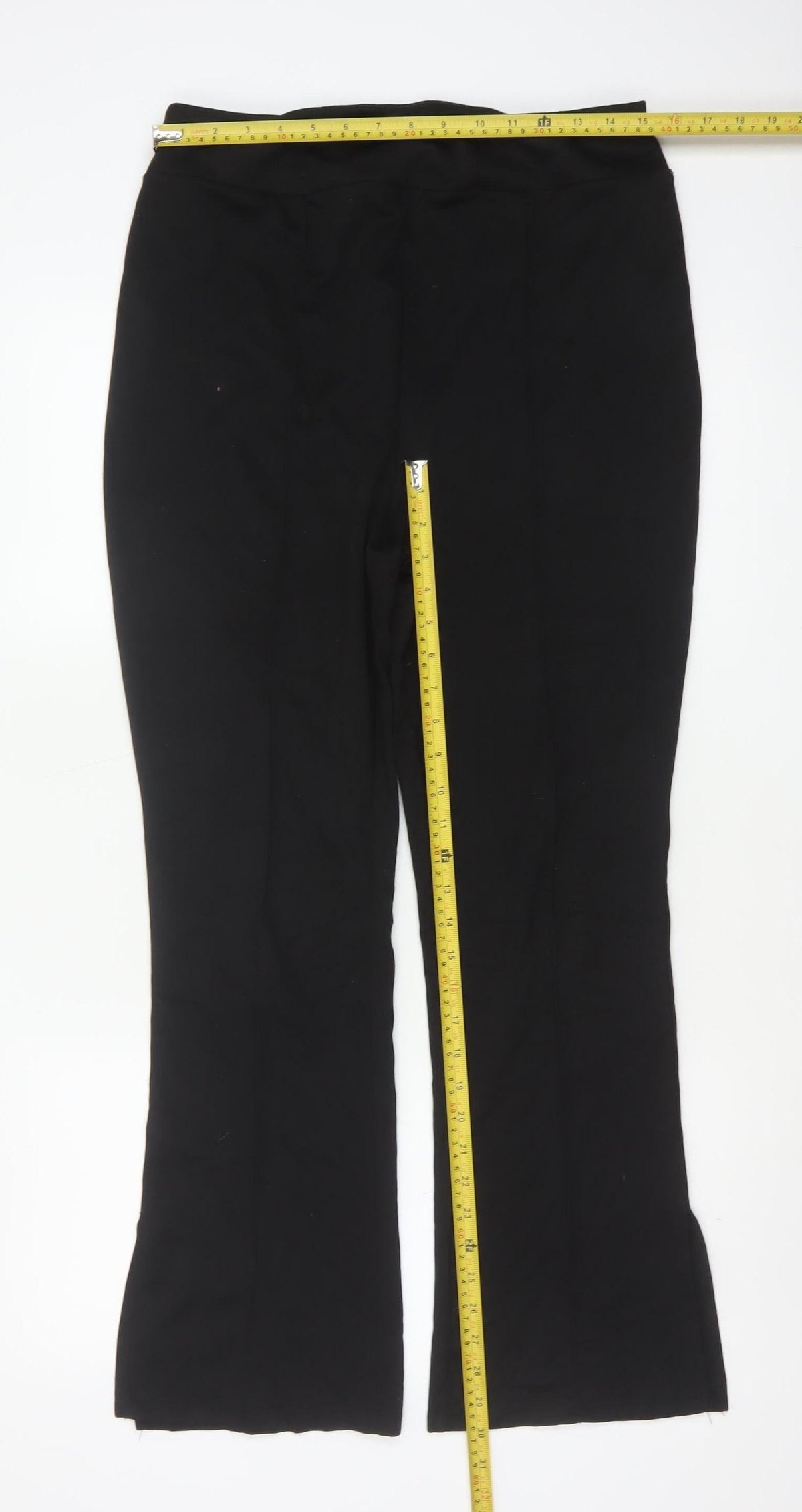 Max Women’s Black UK 10/12 Flared Pull-On Stretch Trousers