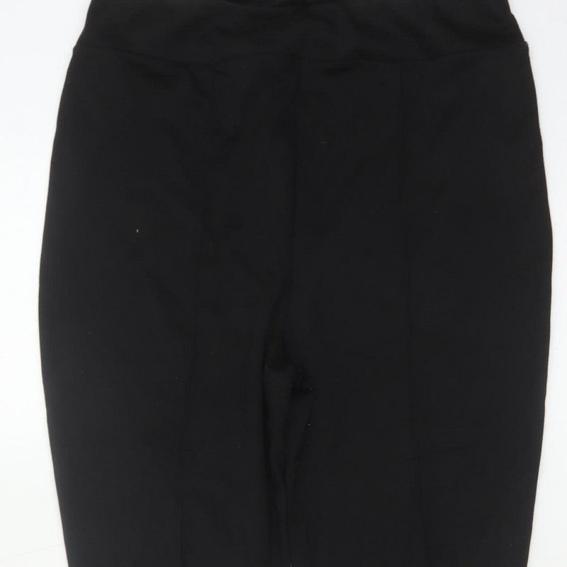 Max Women’s Black UK 10/12 Flared Pull-On Stretch Trousers