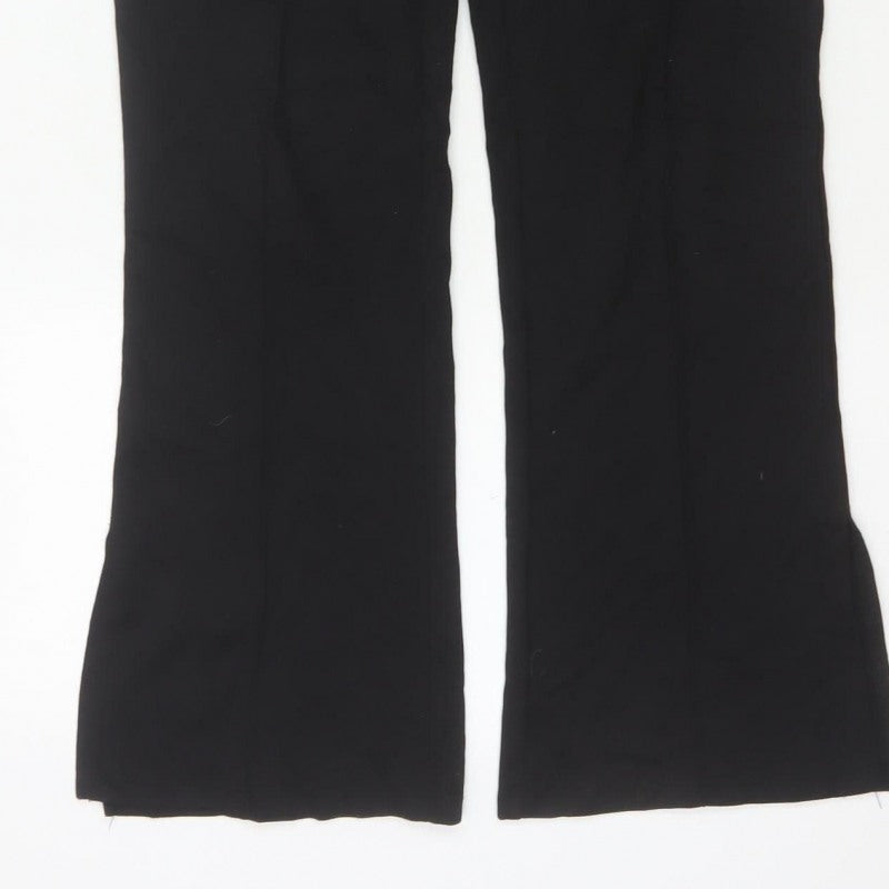 Max Women’s Black UK 10/12 Flared Pull-On Stretch Trousers