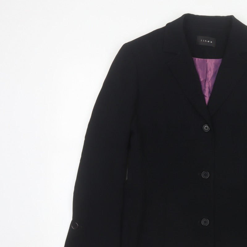 Linea Women’s Black Size 10 Tailored 3 Button Lined Blazer Jacket