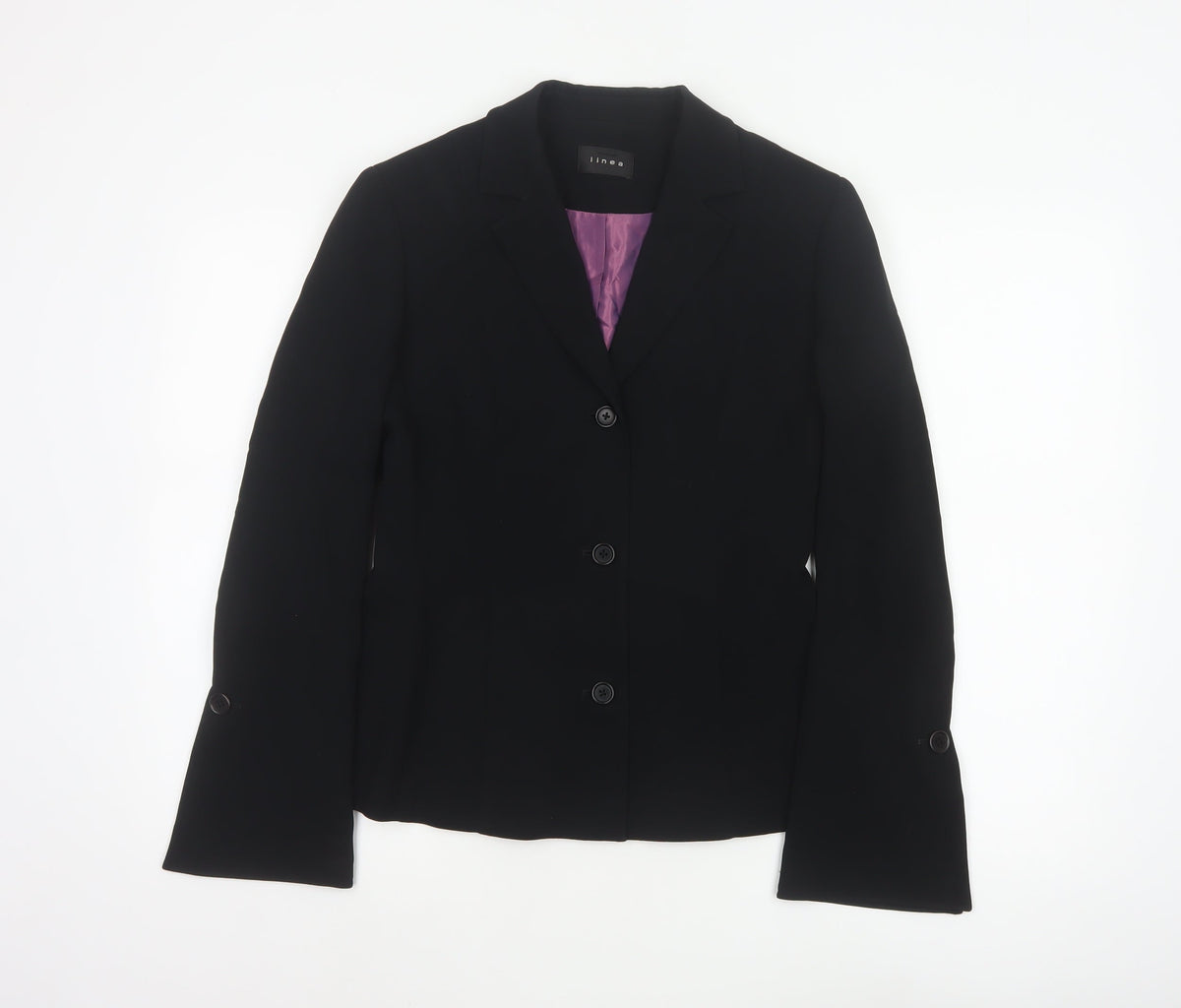 Linea Women’s Black Size 10 Tailored 3 Button Lined Blazer Jacket