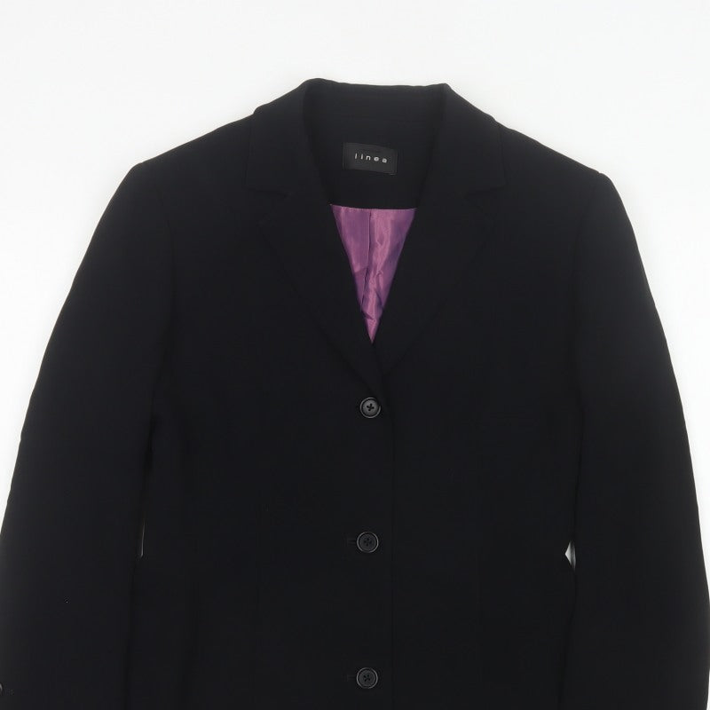 Linea Women’s Black Size 10 Tailored 3 Button Lined Blazer Jacket