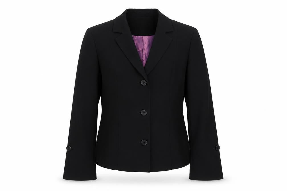 Linea Women’s Black Size 10 Tailored 3 Button Lined Blazer Jacket