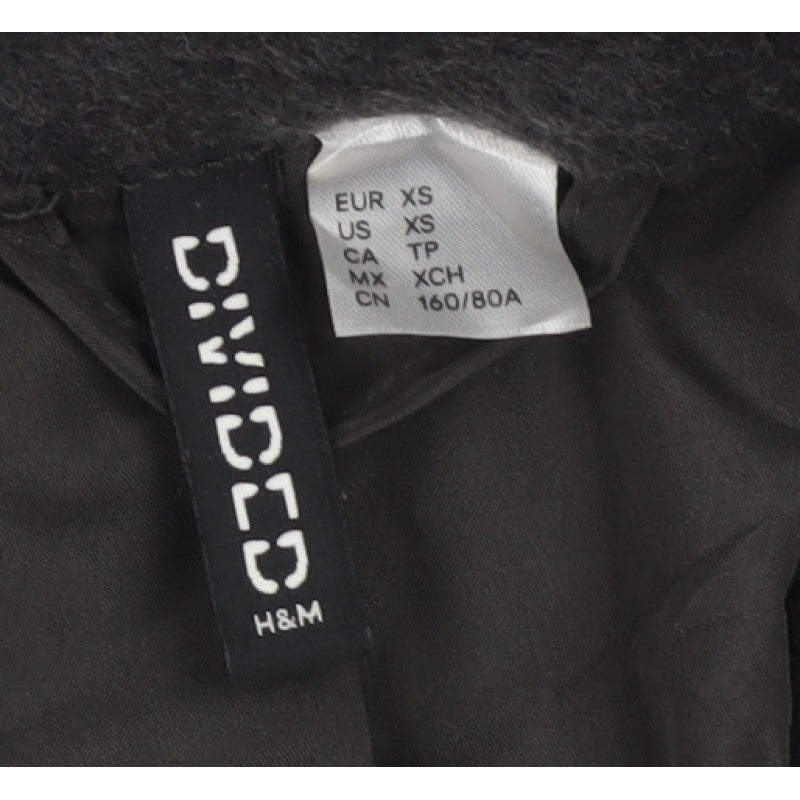 H&M Divided Women’s Grey XS Double-Breasted Pea Coat Lined