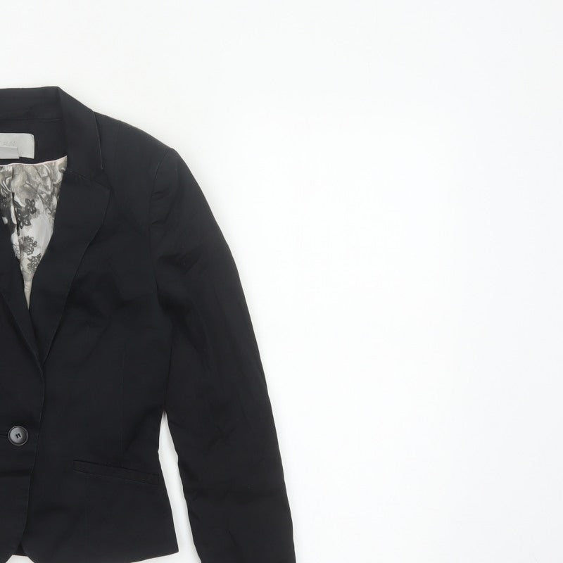 H&M Women’s Black UK 4 Slim Tailored One Button Blazer