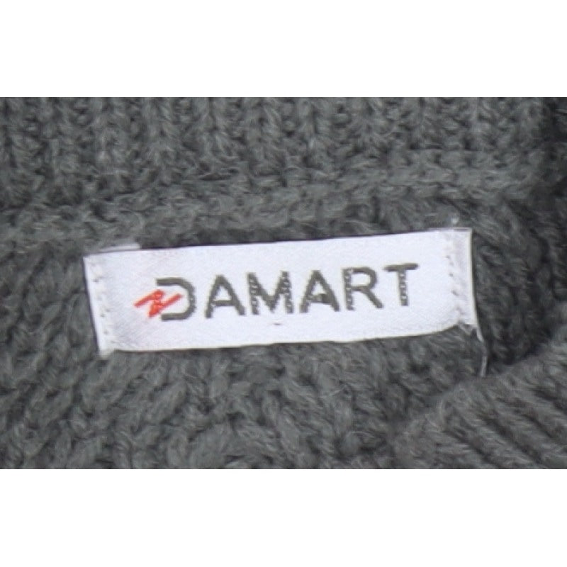 Damart Women’s Grey UK 20 Cable Knit High Neck Cardigan