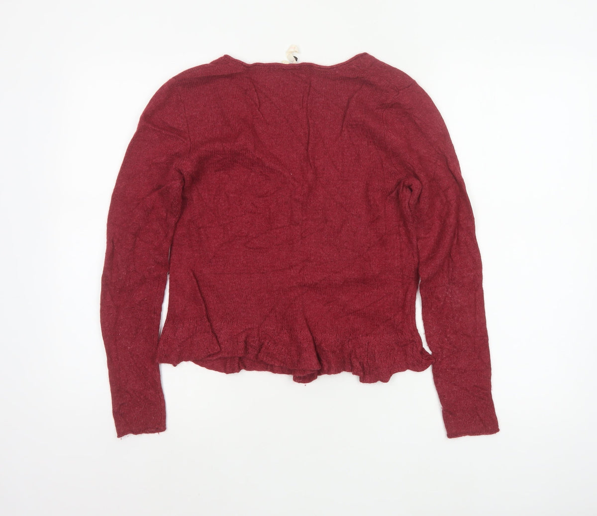White Stuff Women Red V-Neck Button Cardigan Size 12