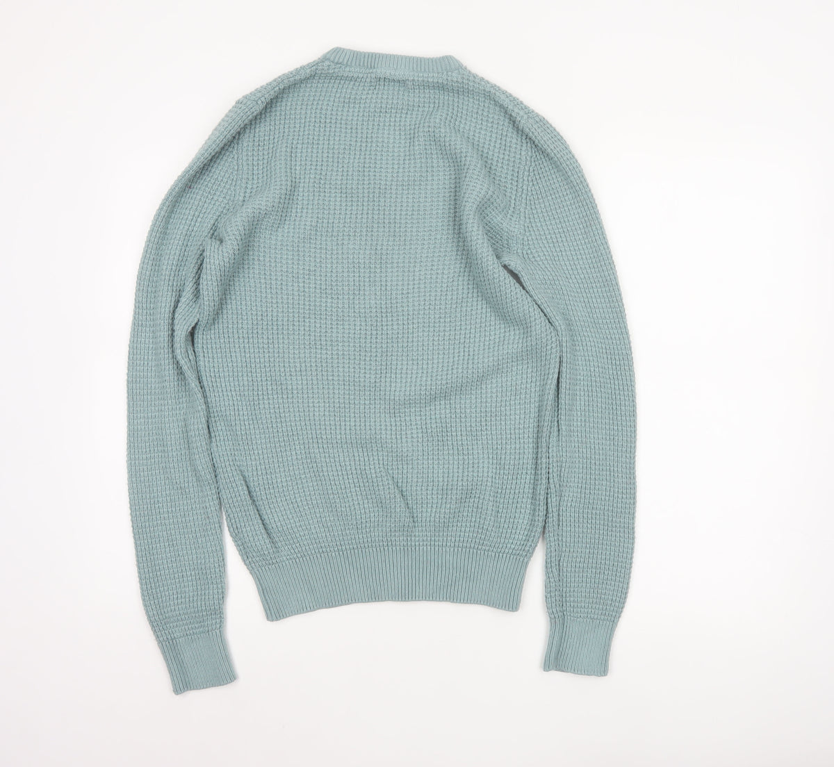 New Look Men Green XS Chunky Knit Crew Neck Pullover Jumper
