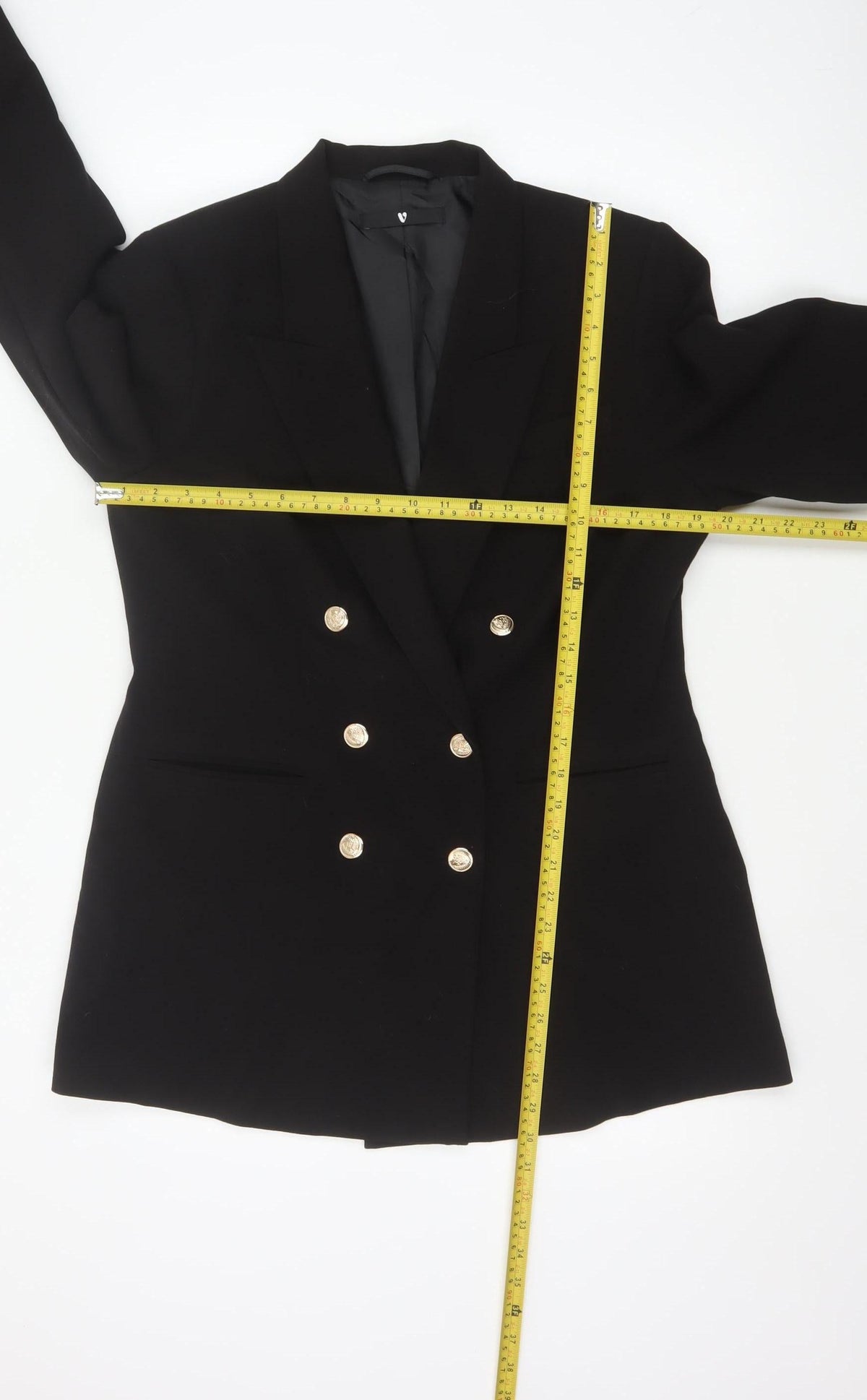 By Very Women’s Black Size 16 Double-Breasted Peak Lapel Blazer