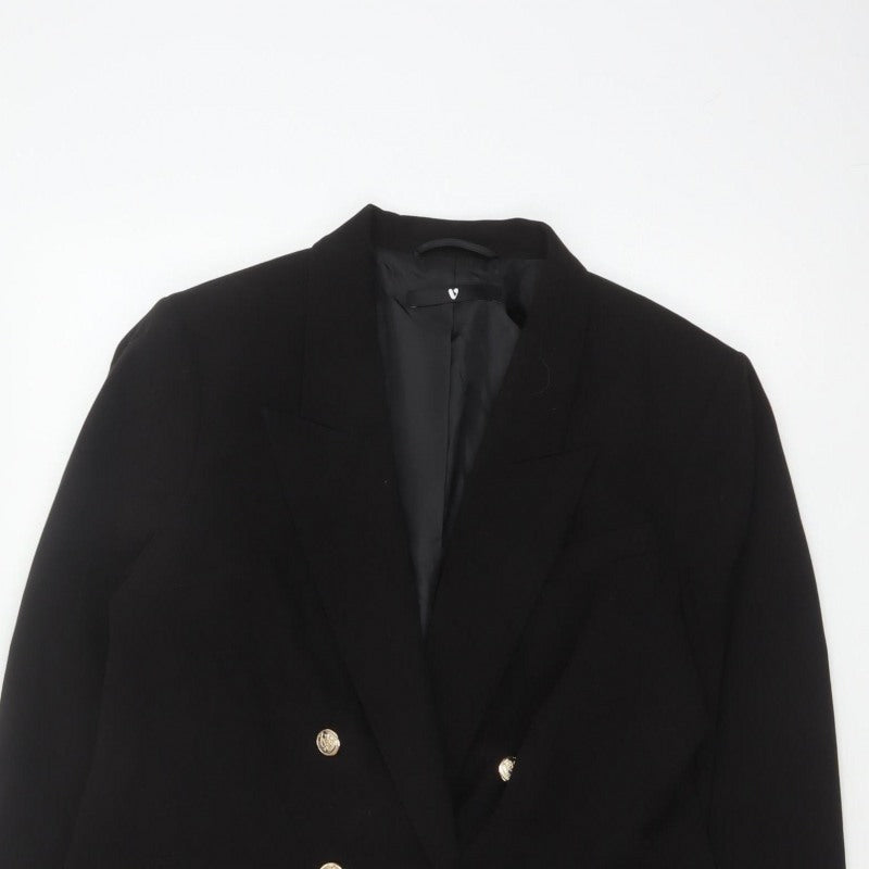 By Very Women’s Black Size 16 Double-Breasted Peak Lapel Blazer