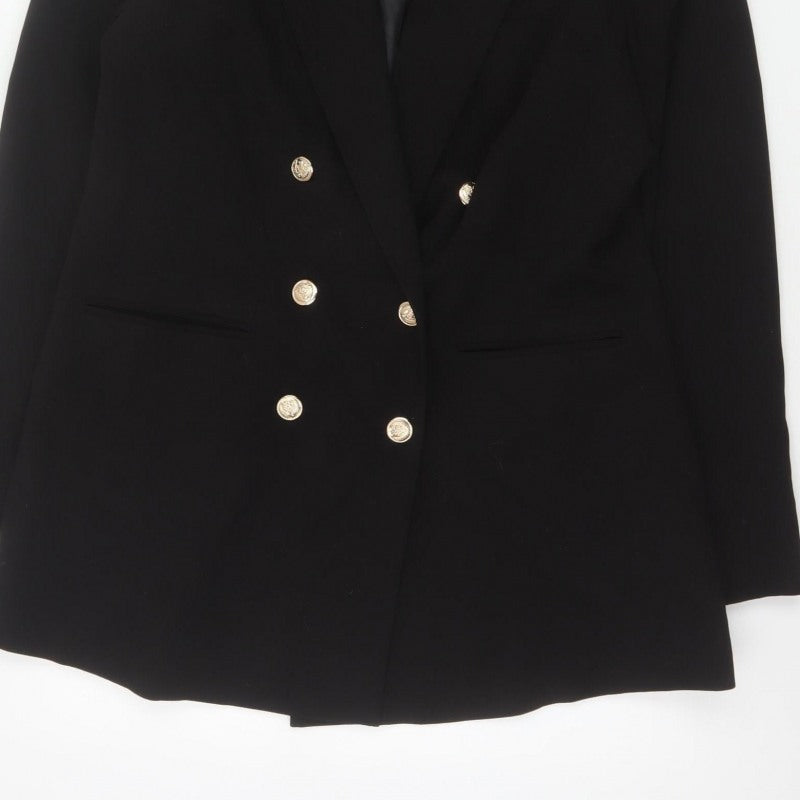 By Very Women’s Black Size 16 Double-Breasted Peak Lapel Blazer