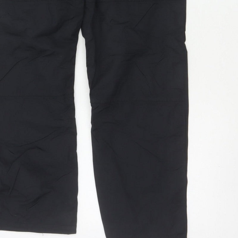 TOG24 Men's Black Size S 32 Rain Trousers Waterproof Drawstring