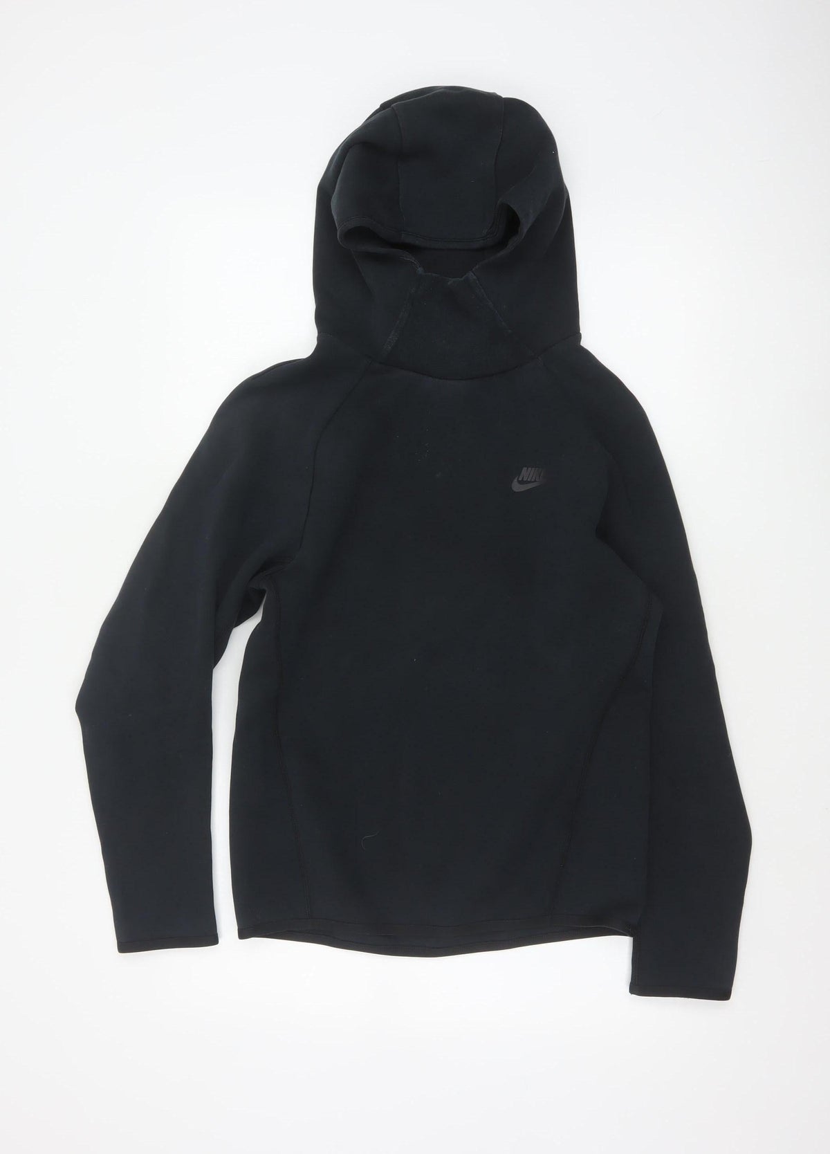 Nike Women’s Black XS Tech Fleece Pullover Hoodie Logo Pockets