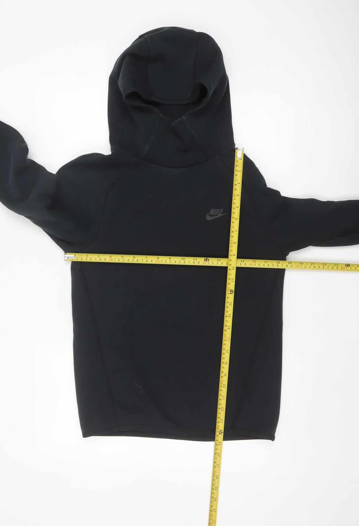 Nike Women’s Black XS Tech Fleece Pullover Hoodie Logo Pockets