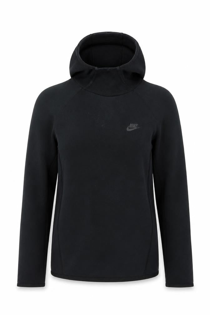Nike Women’s Black XS Tech Fleece Pullover Hoodie Logo Pockets