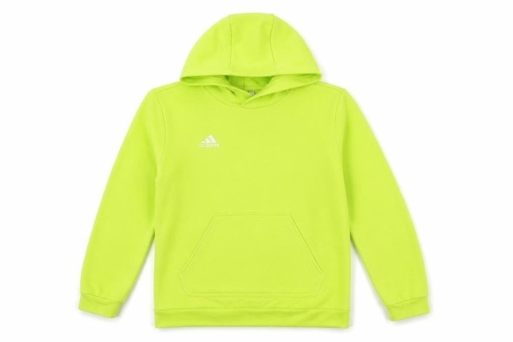 Adidas Boys Yellow 11-12 Years Pullover Hoodie Logo Fleece