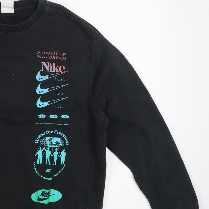 Nike Men’s Black M Graphic Print Fleece Pullover Sweatshirt