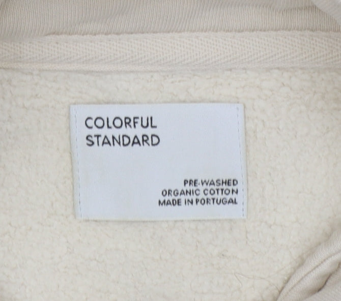 Colorful Standard Men’s Ivory L 1/4 Zip Organic Cotton Fleece Sweatshirt
