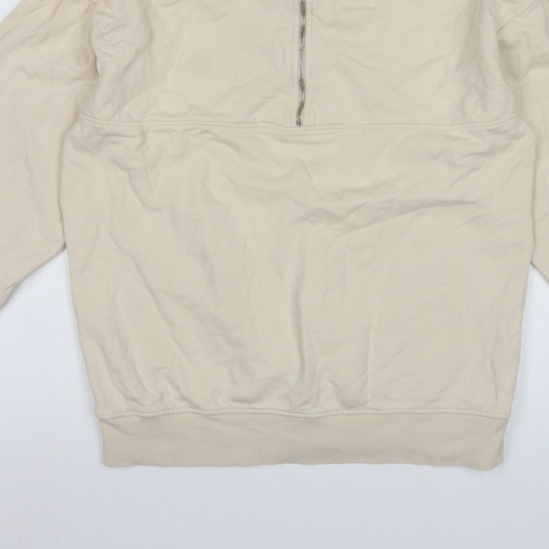 Colorful Standard Men’s Ivory L 1/4 Zip Organic Cotton Fleece Sweatshirt