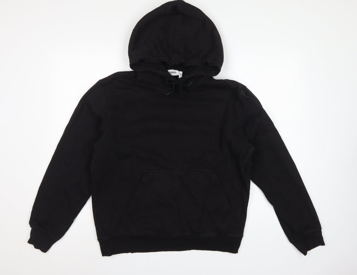 Weekday Women’s Black M Pullover Hoodie Hooded Kangaroo Pocket