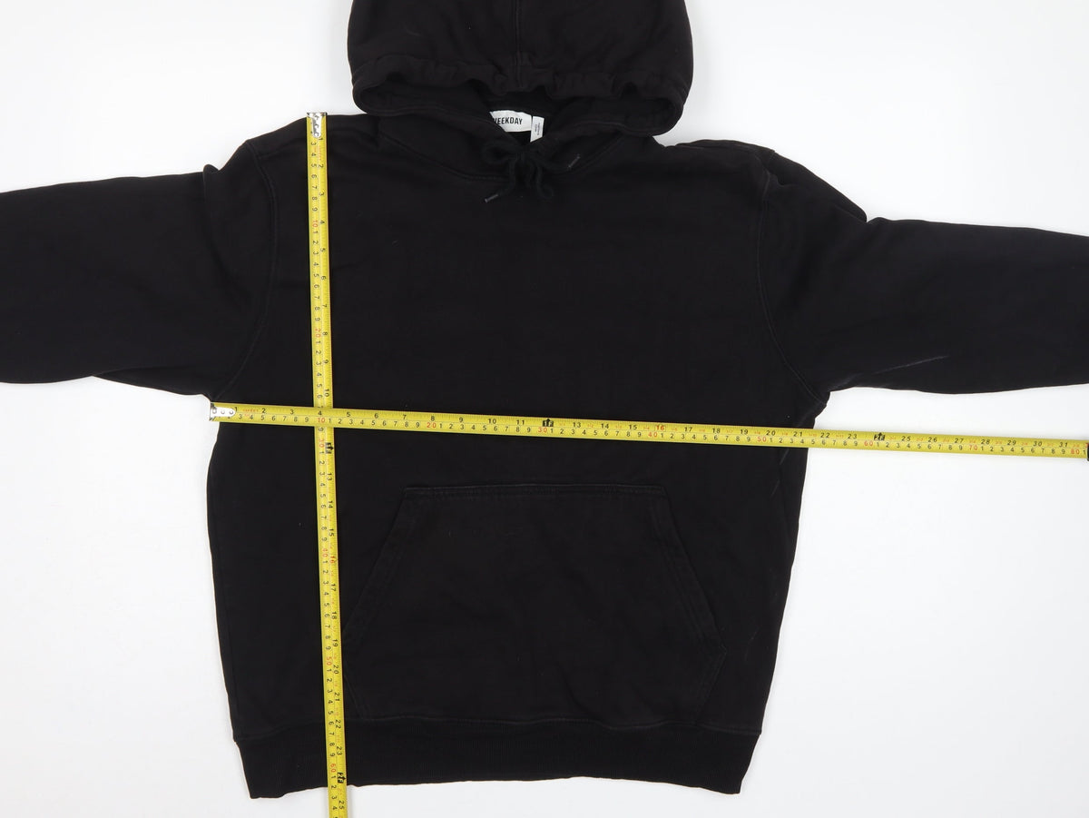 Weekday Women’s Black M Pullover Hoodie Hooded Kangaroo Pocket