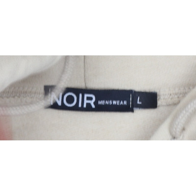 Noir Menswear Men's Beige L Pullover Hoodie Japan Studio Graphic Print