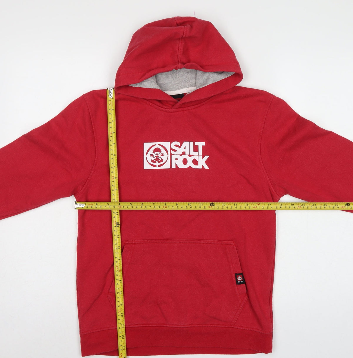 Saltrock Boys Red Age 13 Pullover Hoodie Logo Graphic Fleece