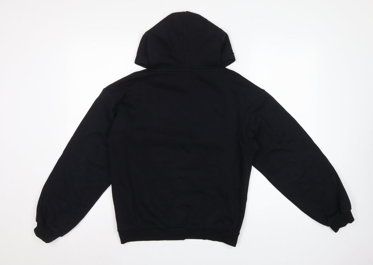 H&M Girls Black Arctic Monkeys Graphic Pullover Hoodie 13-14 Years