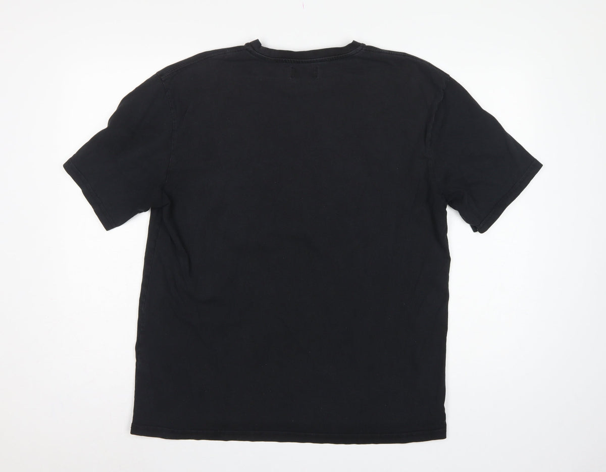 Topman Men’s Black M Graphic Art Face Crew Neck T-Shirt