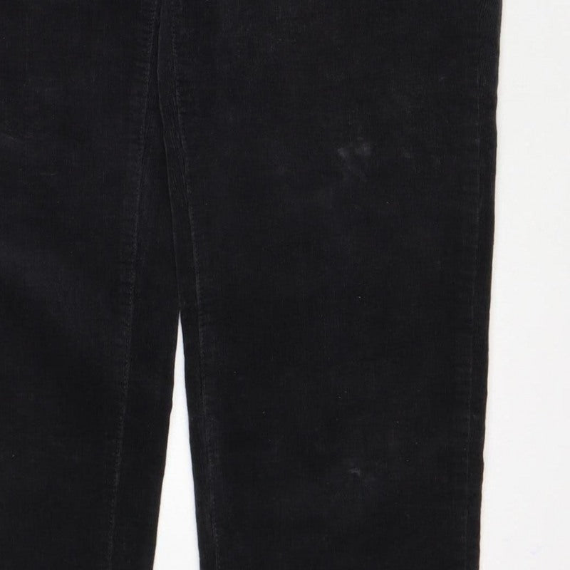 Talbots Women’s Black Size 10 Corduroy Bootcut 5-Pocket Trousers