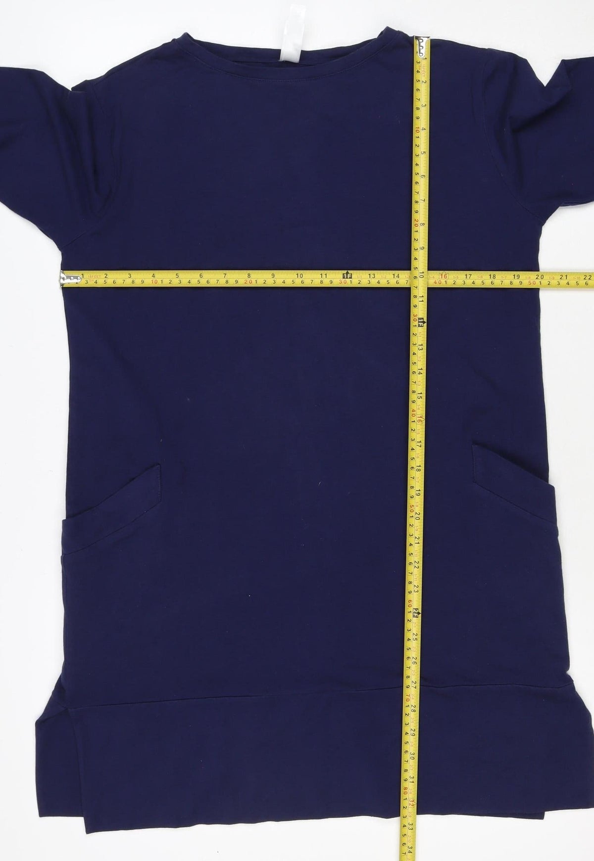 Mary Kay Women’s Blue M Jersey Jacket Dress Long Sleeve Pockets