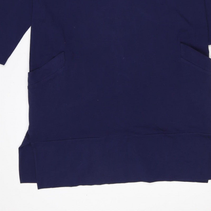 Mary Kay Women’s Blue M Jersey Jacket Dress Long Sleeve Pockets