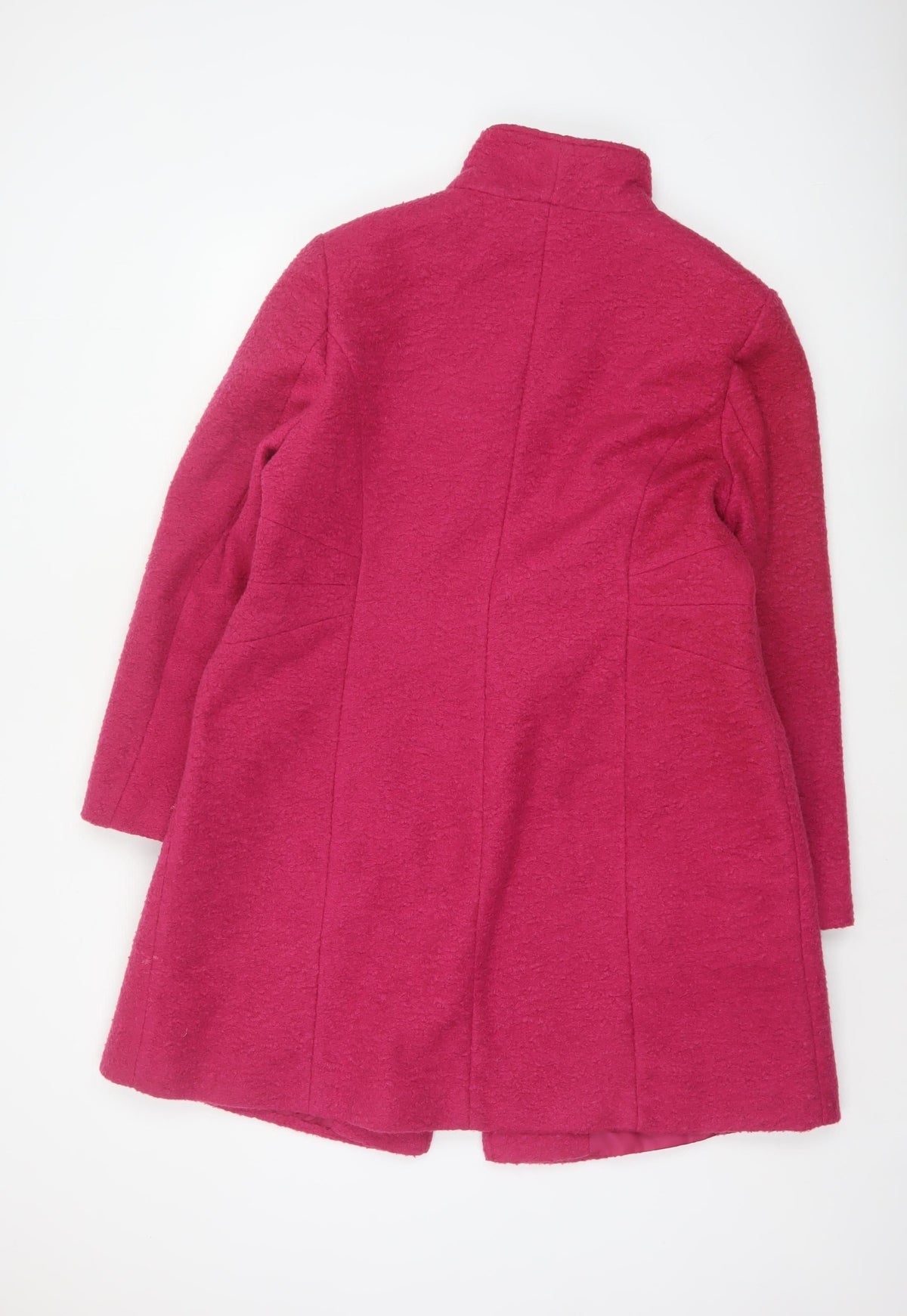 Bonmarché Women’s Pink Size 16 Mid-Length Overcoat Zip Pockets