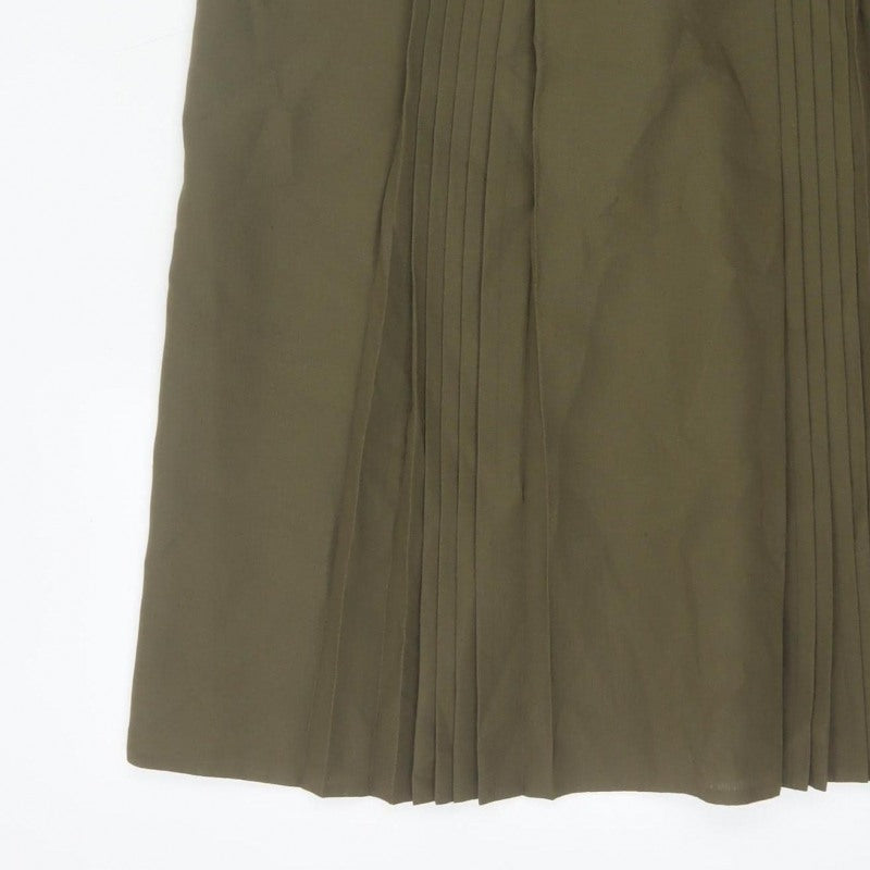 Richards Women’s Green UK 14 Long Pleated Belted Skirt