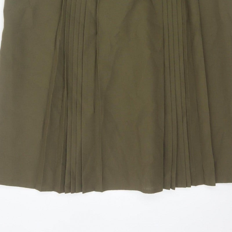 Richards Women’s Green UK 14 Long Pleated Belted Skirt