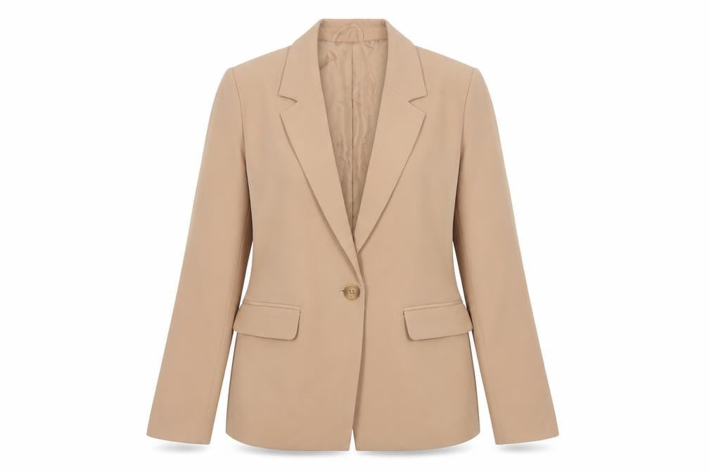 New Look Women’s Beige Petite UK 8 Single-Breasted Tailored Blazer