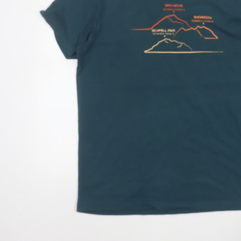 Mountain Warehouse Men’s Blue L ISOCool Outdoor Graphic T-Shirt