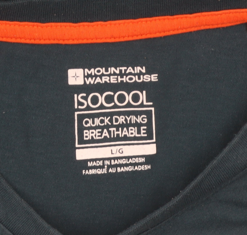Mountain Warehouse Men’s Blue L ISOCool Outdoor Graphic T-Shirt