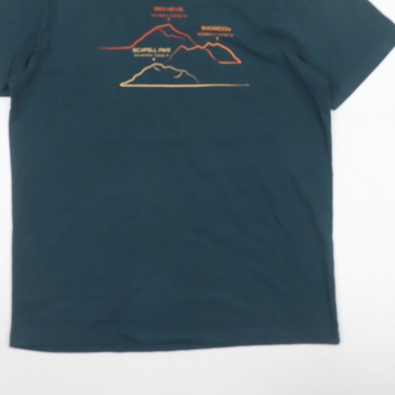 Mountain Warehouse Men’s Blue L ISOCool Outdoor Graphic T-Shirt