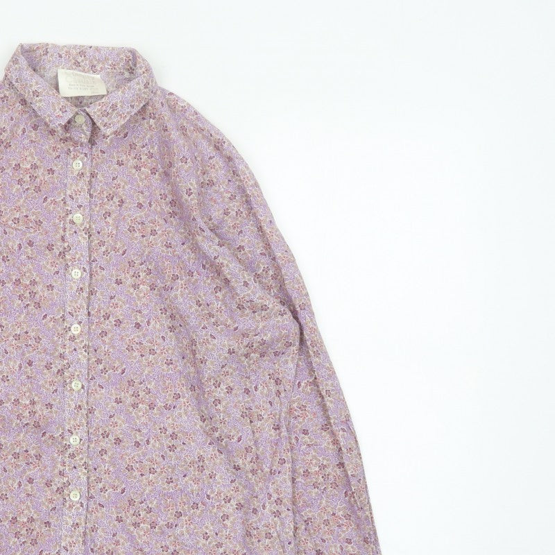 Country Casuals Womens Multicoloured UK 16 Floral Long Sleeve Button-Up Shirt